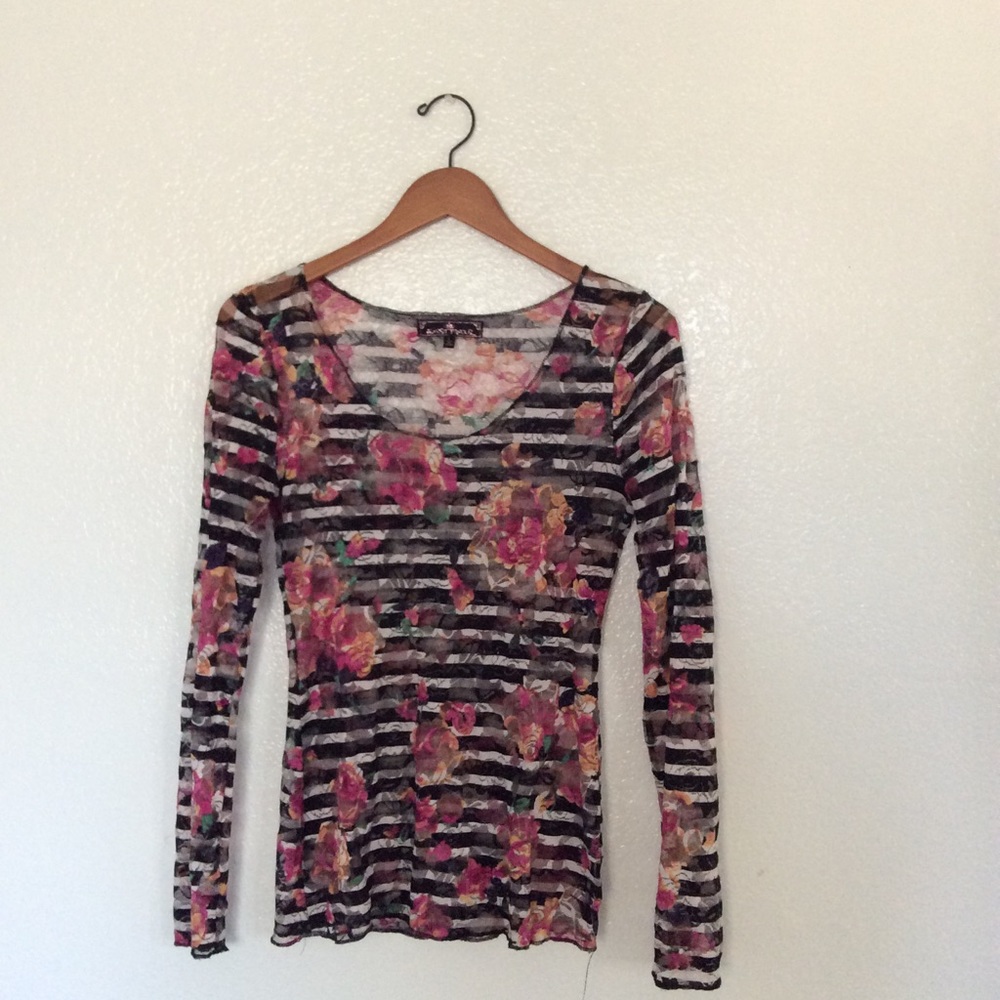 Mixed Print Lace Long Sleeve (L)